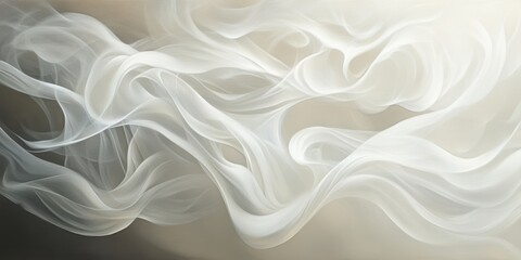 Fototapeta premium Soft smoke seems to dance through the air, the smoke forming delicate spirals. The scene is quiet and peaceful, capturing the elegance and beauty of gentle movement.