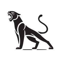 2d leopard logo with white background