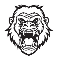 Obraz premium A gorilla head vector artwork illustration