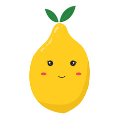 Cute cartoon lemon character illustration. Perfect for food and beverage designs, kitchen decor, and summer themes.
