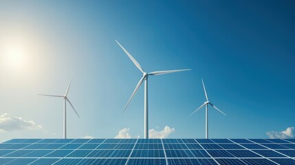 Sustainable Energy Sources with Wind Turbines and Solar Panels