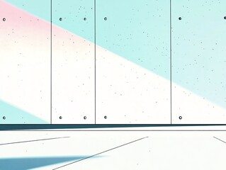 Pastel-Toned Digital Illustration: Serene Minimalist Wall Mockup Design. AI Generated