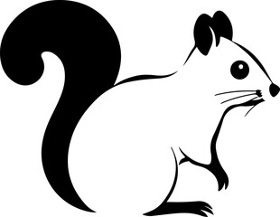 a cute squirrel silhouette art