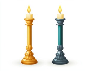 Elegant candle holders showcasing warm candlelight for a cozy ambiance.