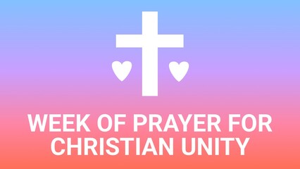 Fototapeta premium Week of Prayer for Christian Unity web banner design illustration 