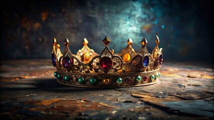 Fototapeta premium Ancient Cursed Crown: A Relic of Tragedy and Mystery - Stock Photo