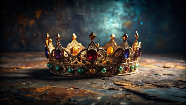 Ancient Cursed Crown: A Relic of Tragedy and Mystery - Stock Photo