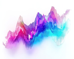 Vibrant abstract graph displaying data analysis trends and insights.