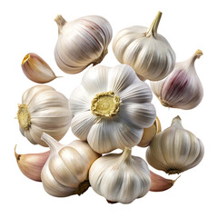 Garlic bulbs. on transparent background. Png File