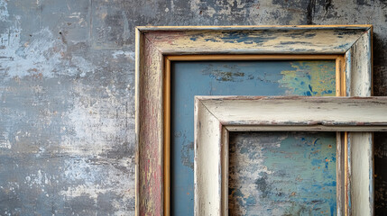 Vintage ripped photo frame template