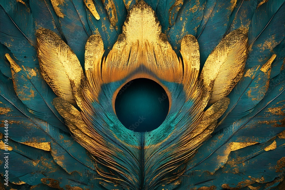 Canvas Prints feather on wood