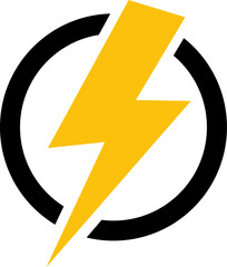 Power symbol set.Llightning bolt or thunder icons.Vector
