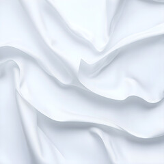 Naklejka premium Pristine white silk fabric background
