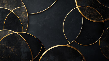 luxury gold black with black background