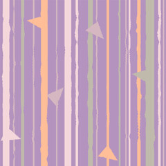 Strip with elements of chaos seamless pattern, vertical   colorful background print. Ornate vector stripe lines fabric.