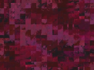 Abstract dark red pixelated background with textured blocks.