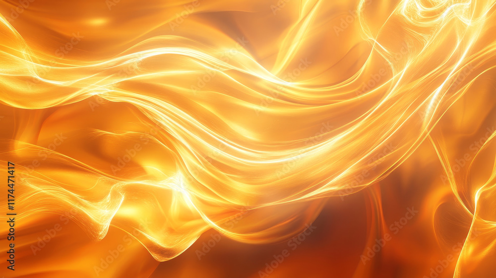 Poster sparks in motion with blur and bokeh, speed light effect. flare with golden lines perspective view. 
