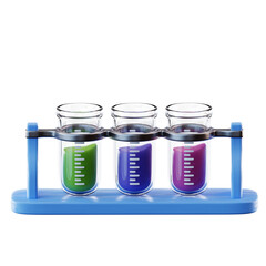 3D Illustration Chemical Test Tubes