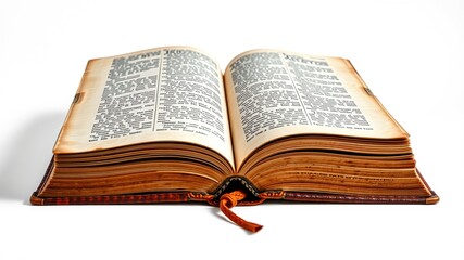 Fototapeta premium Antique Book on White Background - High-Resolution Photorealistic AI Art