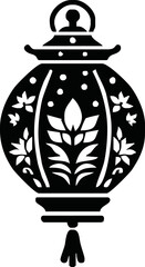 chinese lampion icon vector design