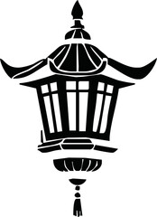 chinese lampion icon vector design