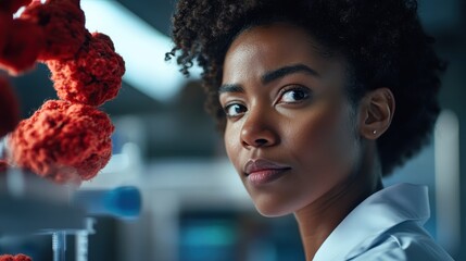 A researcher presenting new medical findings at an international conference