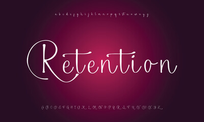 Hand drawn vector alphabet. Modern monoline signature script font. Elegant Signature Font. Best Alphabet Beautiful Calligraphy Signature Font lettering