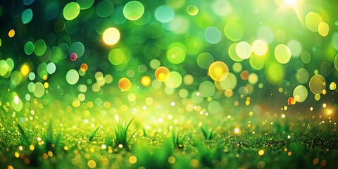 Obraz premium Bright Green Dots Abstract Fashion Background - Spring Summer Glam Texture