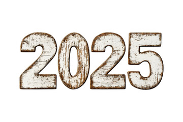 Vintage whitewashed numbers 2025 for home decor