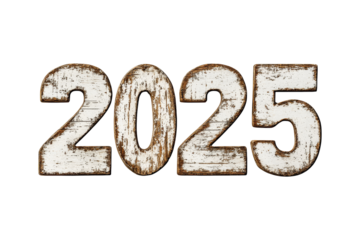 Vintage whitewashed numbers 2025 for home decor