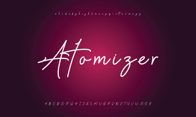 Hand drawn vector alphabet. Modern monoline signature script font. Elegant Signature Font. Best Alphabet Beautiful Calligraphy Signature Font lettering