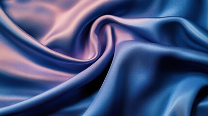 Obraz premium Blue and Pink Satin Fabric Draped in Soft Folds