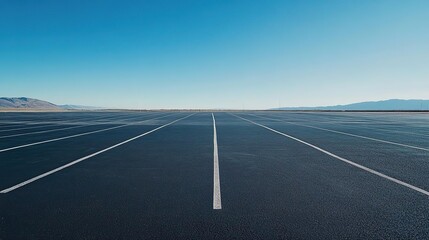 Fototapeta premium a parking lot with a lot of empty parking spaces