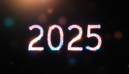 Text "2025" background