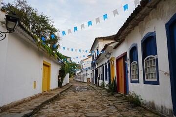 Portuguese Colonial Architecture In Paraty, Rio de Janeiro, Brazil - ブラジル...