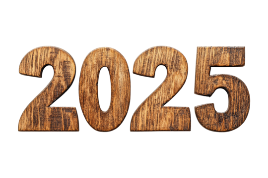 Rustic engraved wooden numbers 2025 home decor stylish