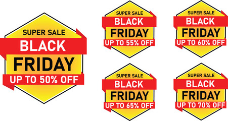 Big Sale, Super Sale, Mega Sale, Special Offer, Discount Tag, Black Friday, Best Sale And Offer Tag Vector Illustration 