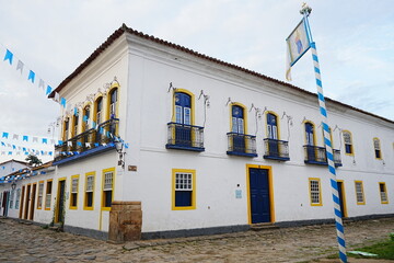 Portuguese Colonial Architecture In Paraty, Rio de Janeiro, Brazil - ブラジル リオデジャネイロ パラチーの街並み

