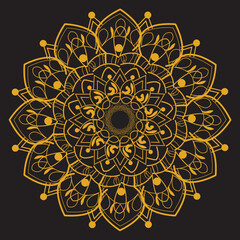 GOLDEN MANDALA ETHNIC DESIGN FOR DECORATIONS
