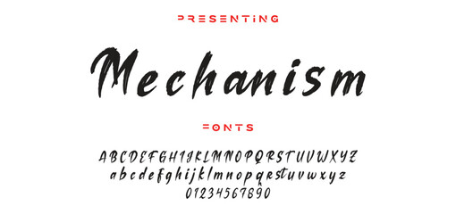 Hand drawn vector alphabet. Modern monoline signature script font. Elegant Signature Font. Best Alphabet Beautiful Calligraphy Signature Font lettering