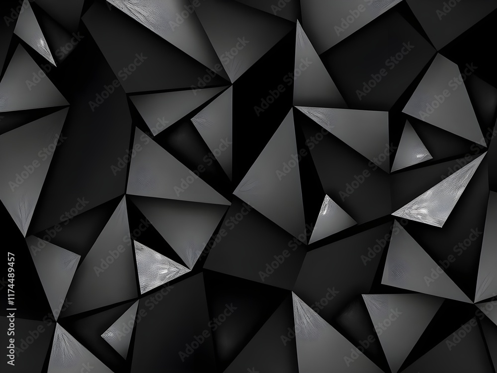 Poster abstract 3d rendering of polygonal background. futuristic shape.