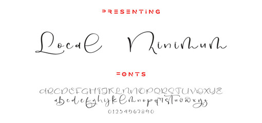 signature Font Calligraphy Logotype Script Brush Font Type Font lettering handwritten