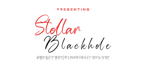 signature Font Calligraphy Logotype Script Brush Font Type Font lettering handwritten