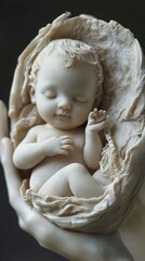 Precious Newborn: A Serene Baby Sculpture