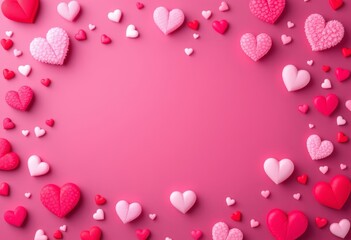 pink background with hearts