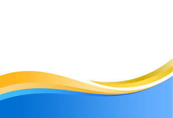 Modern gradient blue yellow white abstract banner background with geometric shapes