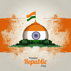 Indian republic day social media post template