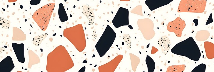 Abstract Terrazzo Design: Shapes & Colors