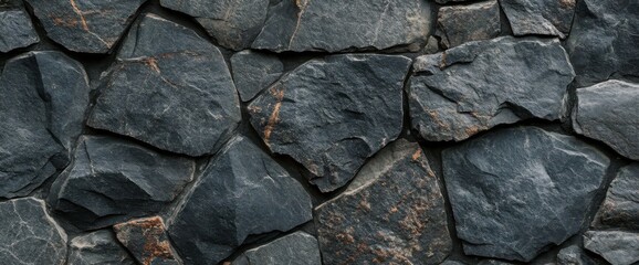 Fototapeta premium High-quality natural stone wall in architectural indoor setting