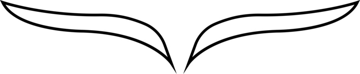 Eyebrows icon in trendy black line style. Fashion eyebrow perfectly shape vector illustration. Permanent make up and tattooing. Cosmetic for eyebrow element isolated on transparent background.